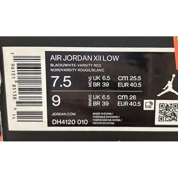 JORDAN 12 LOW GOLF PLAYOFFS 2022 Size 7.5 - Picture 6 of 6